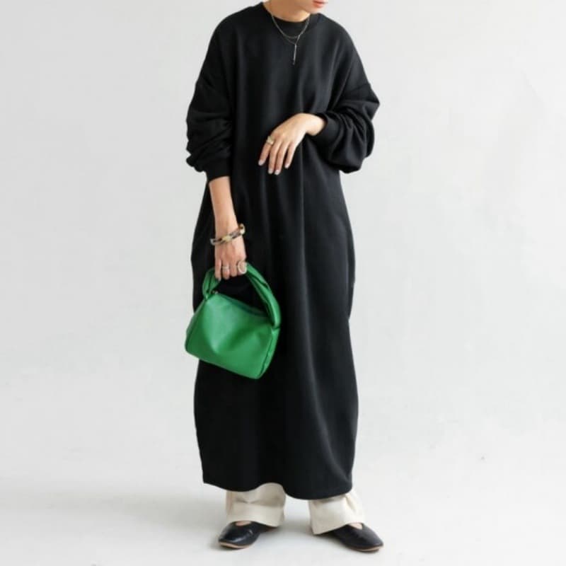 ブルベ夏/ブルベ冬服 ゆったりサイズニットワンピース