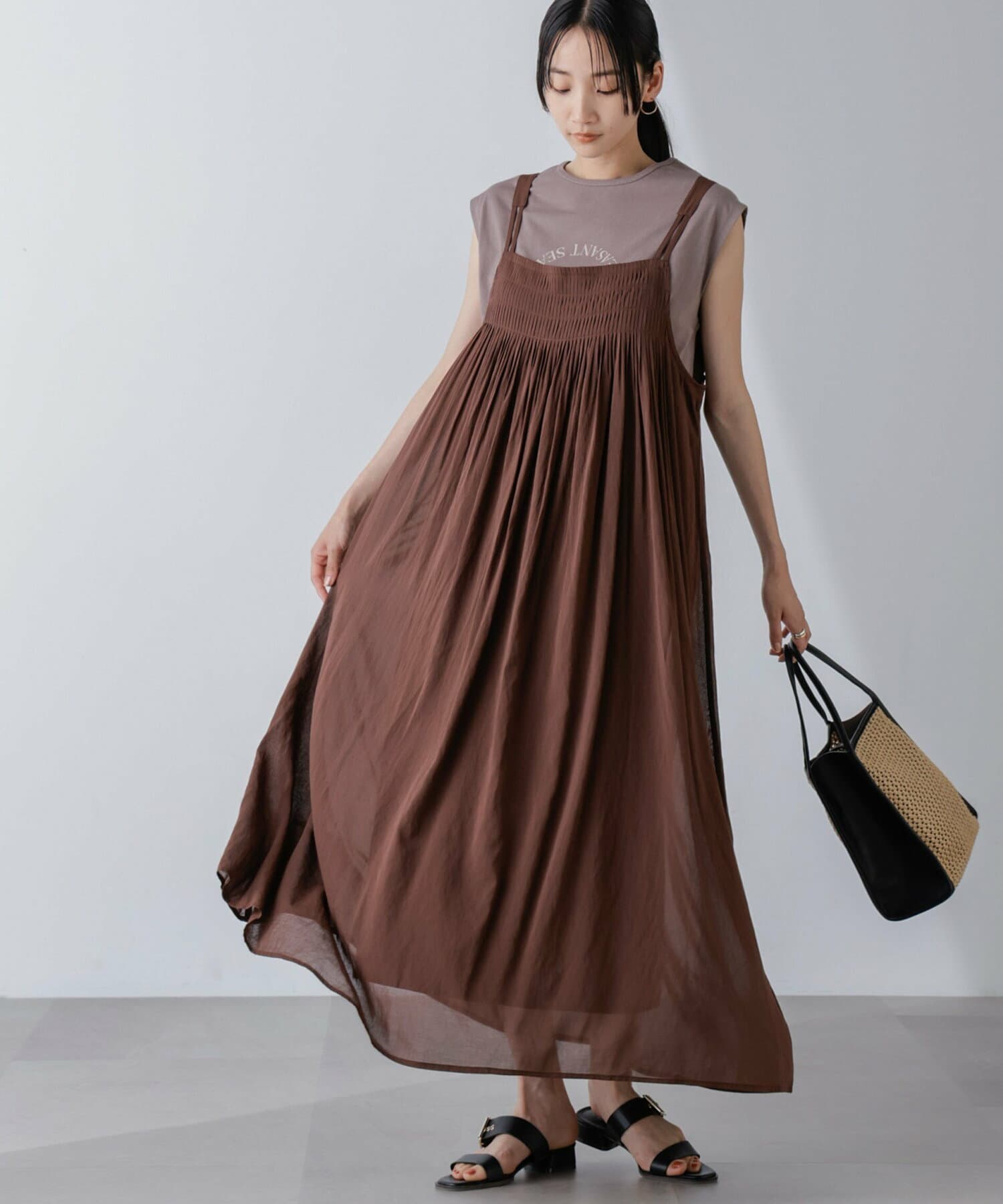 ブルベ冬服 ゆったりキャミワンピース