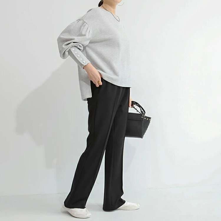 ブルベ夏/ブルベ冬服 ボリューム袖ボタン付きプルオーバー