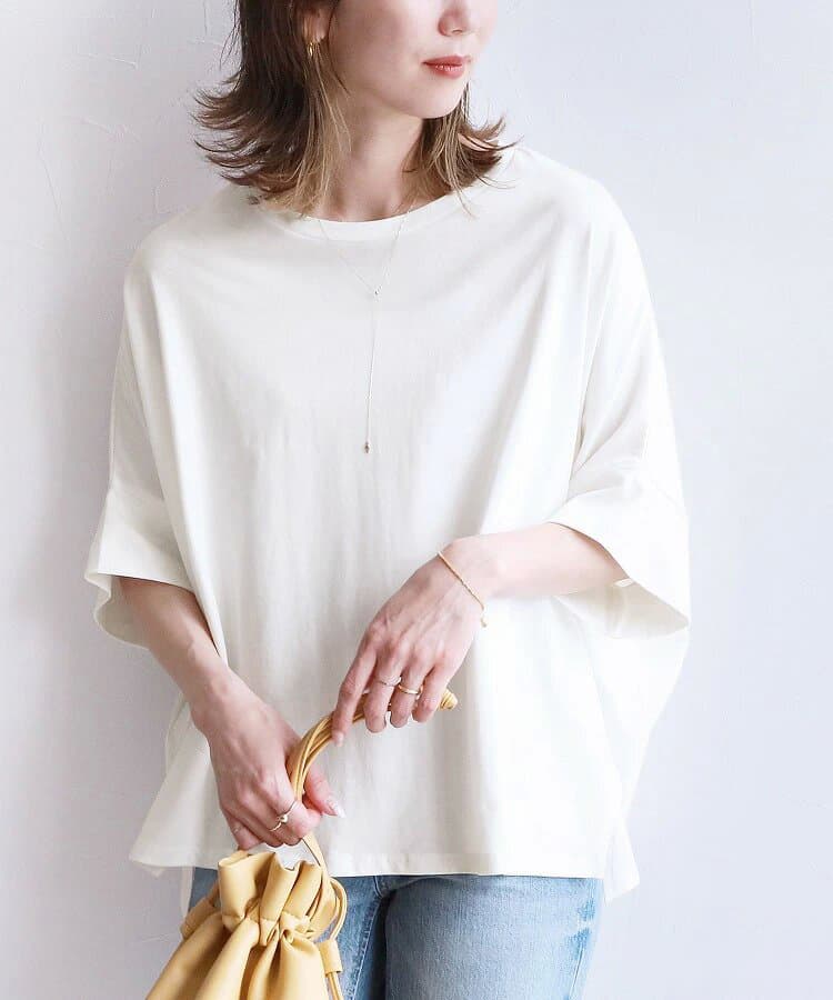 ブルベ夏/ブルベ冬服 ゆったりシルエット五分袖カットソー