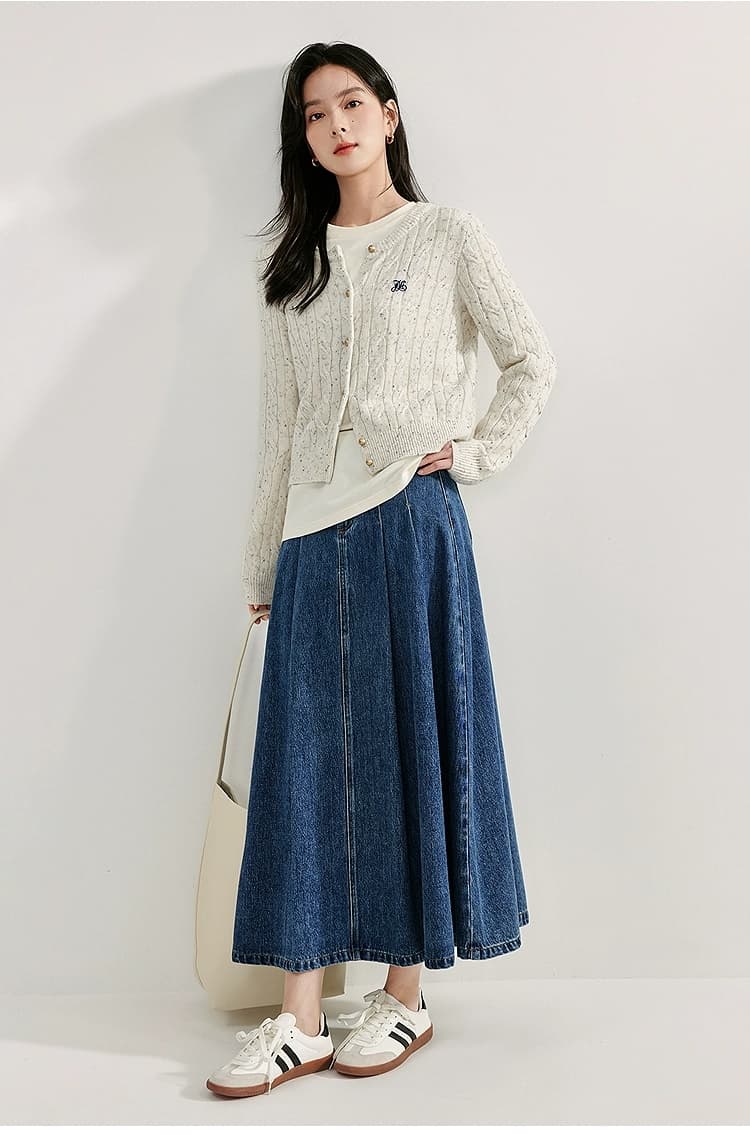 ブルベ夏/ブルベ冬服 フロントボタンカーディガン