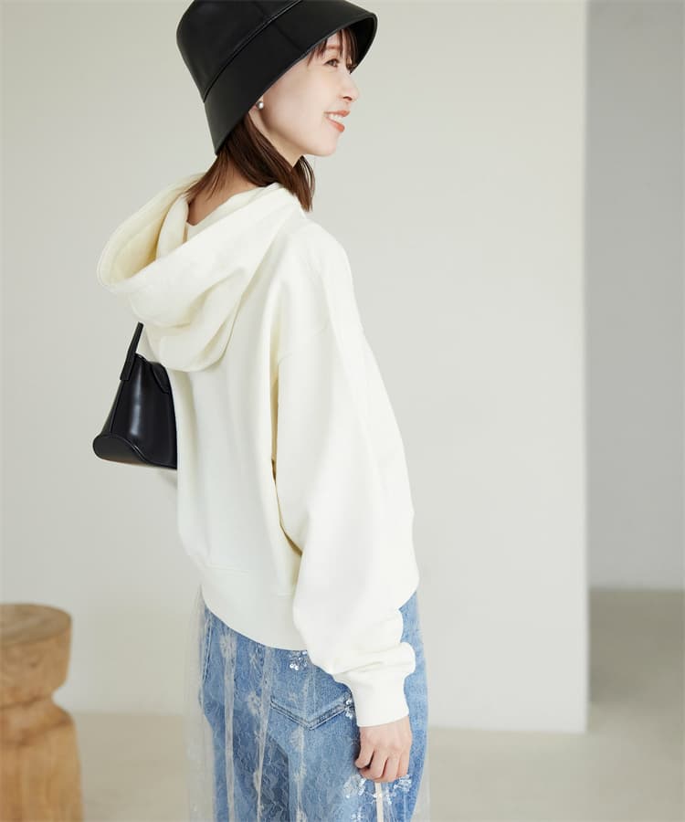 ブルベ夏/ブルベ冬服 シンプルフーディパーカー