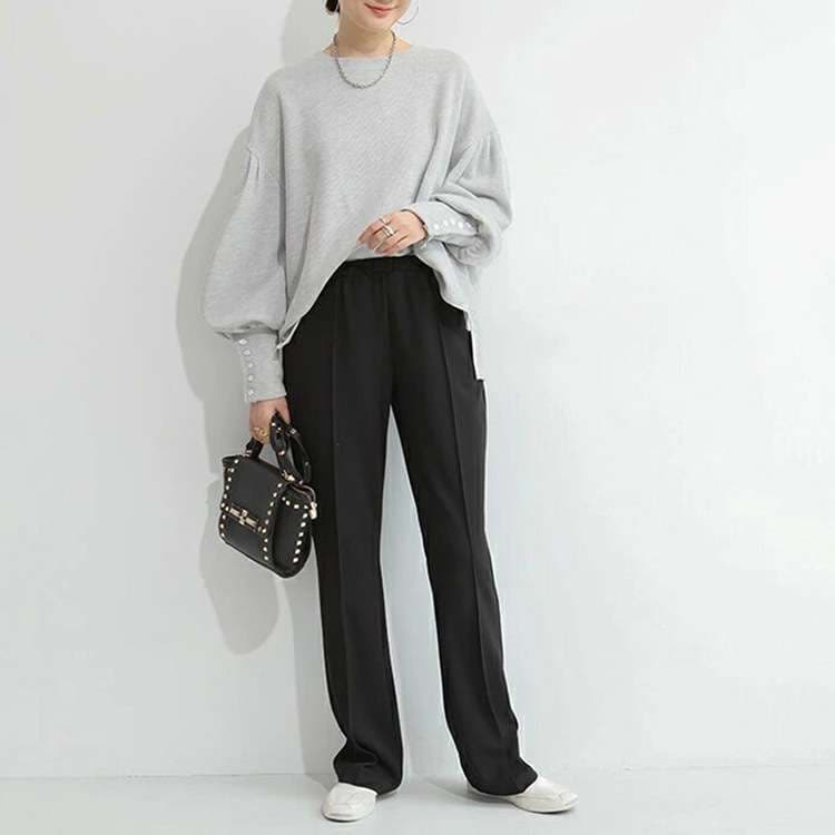 ブルベ夏/ブルベ冬服 ボリューム袖ボタン付きプルオーバー