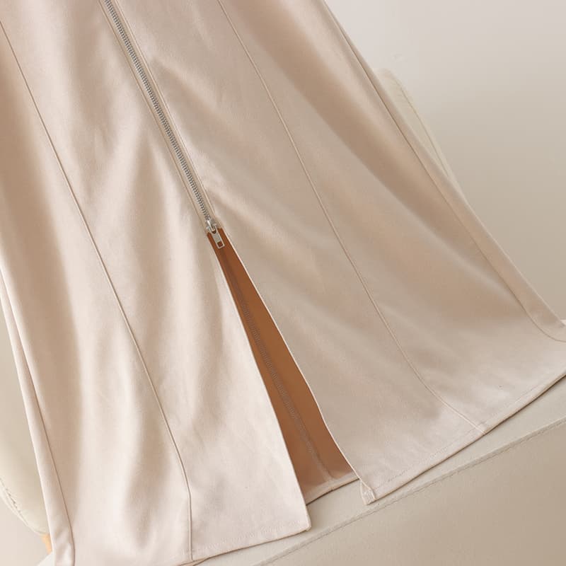 ブルベ夏/ブルベ冬服 美シルエット ジップアップワンピース