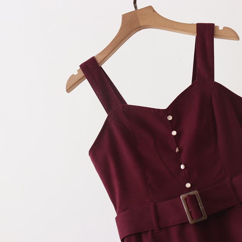 ブルベ冬服 アシンメトリー重ね切替ワンピース