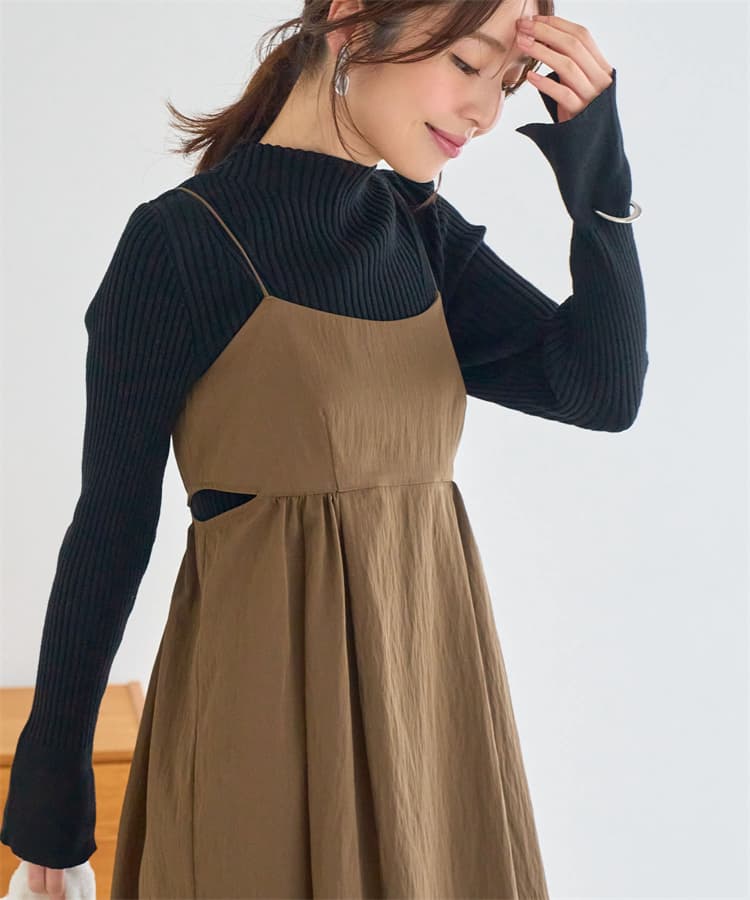 ブルベ夏/ブルベ冬服 リブ編みタートルネック