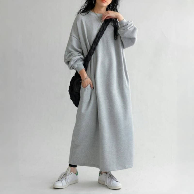 ブルベ夏/ブルベ冬服 ゆったりサイズニットワンピース