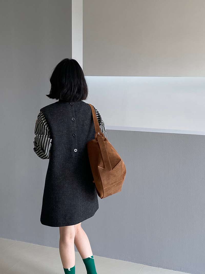 ブルベ冬服 ふんわり切り替えジャンパースカート
