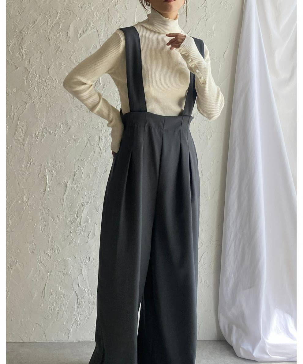 ブルベ冬服 ハイウエストワイドサロペット