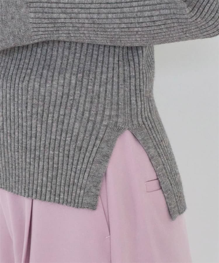 ブルベ夏/ブルベ冬服 リブ編みタートルネック