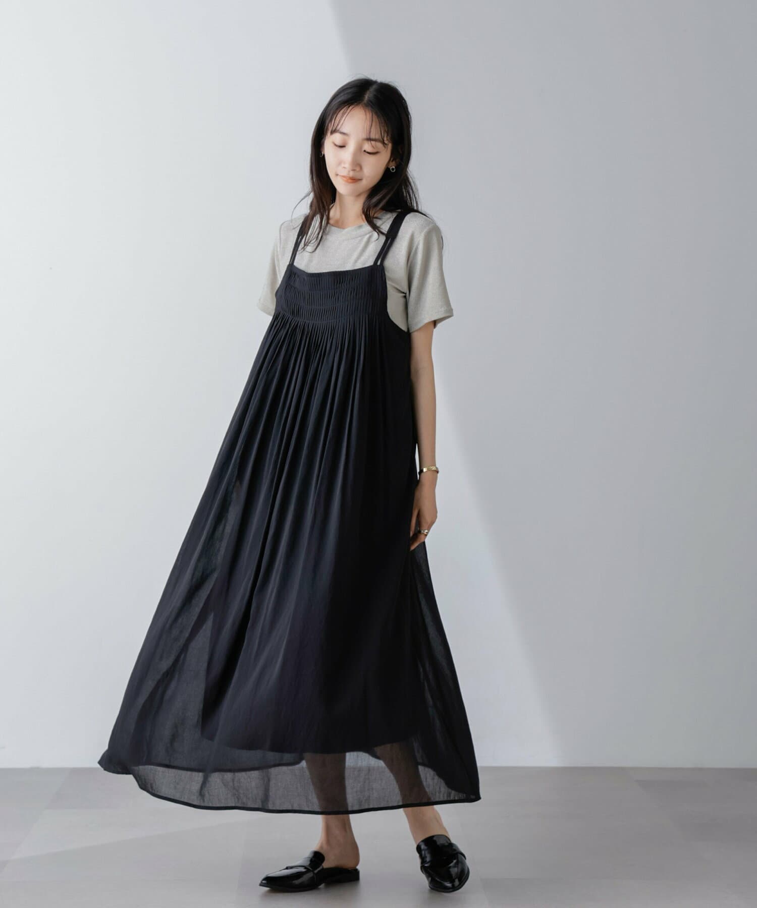 ブルベ冬服 ゆったりキャミワンピース