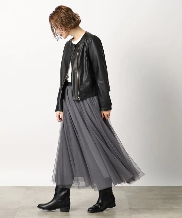 ブルベ冬服 シンプルノーカラーブルゾン