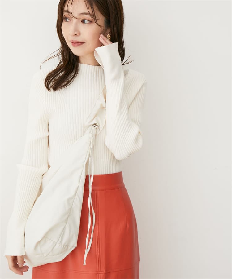 ブルベ夏/ブルベ冬服 リブ編みタートルネック