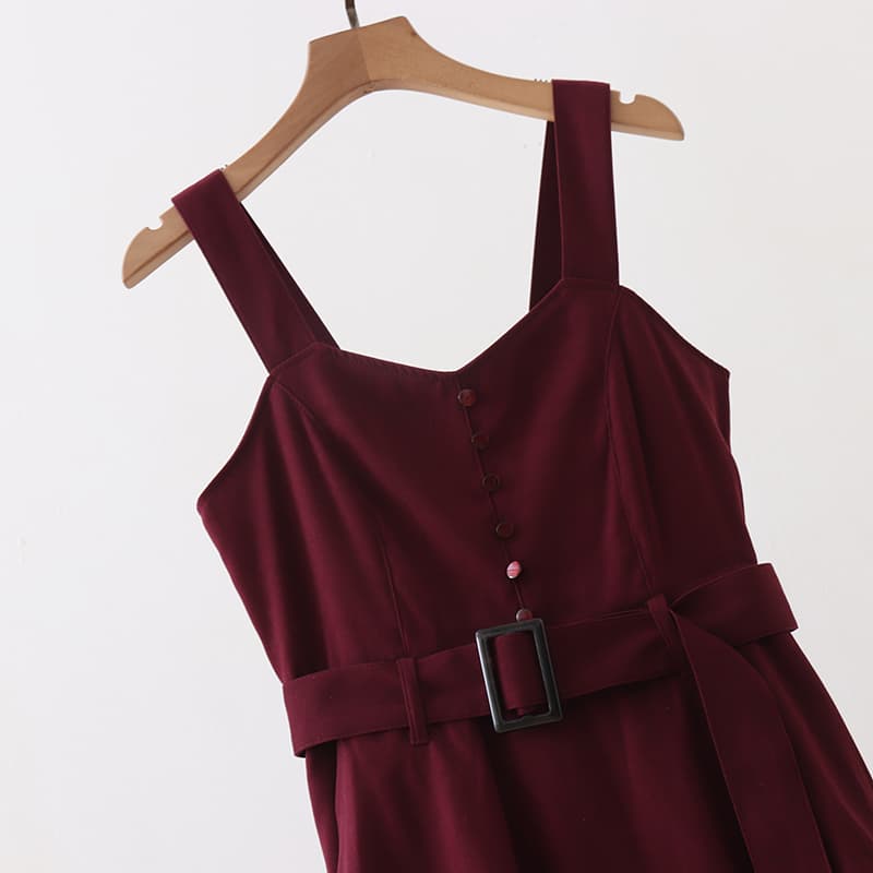 ブルベ冬服 アシンメトリー重ね切替ワンピース