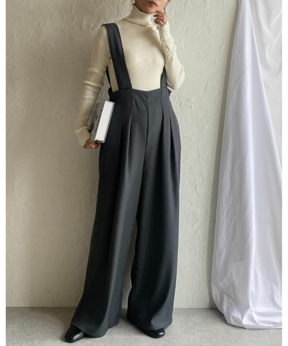 ブルベ冬服 ハイウエストワイドサロペット