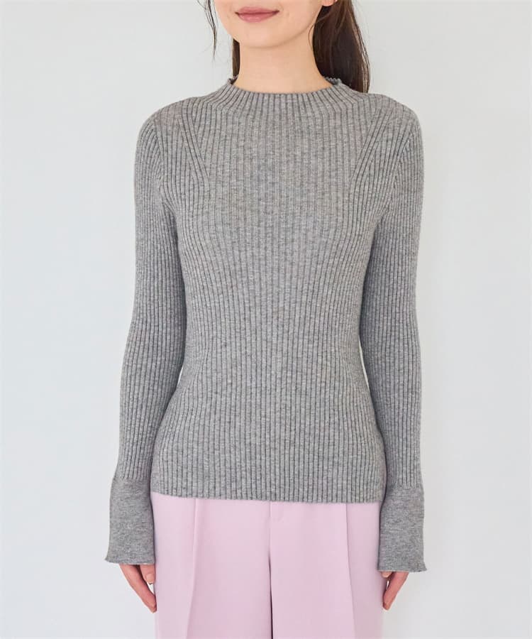 ブルベ夏/ブルベ冬服 リブ編みタートルネック