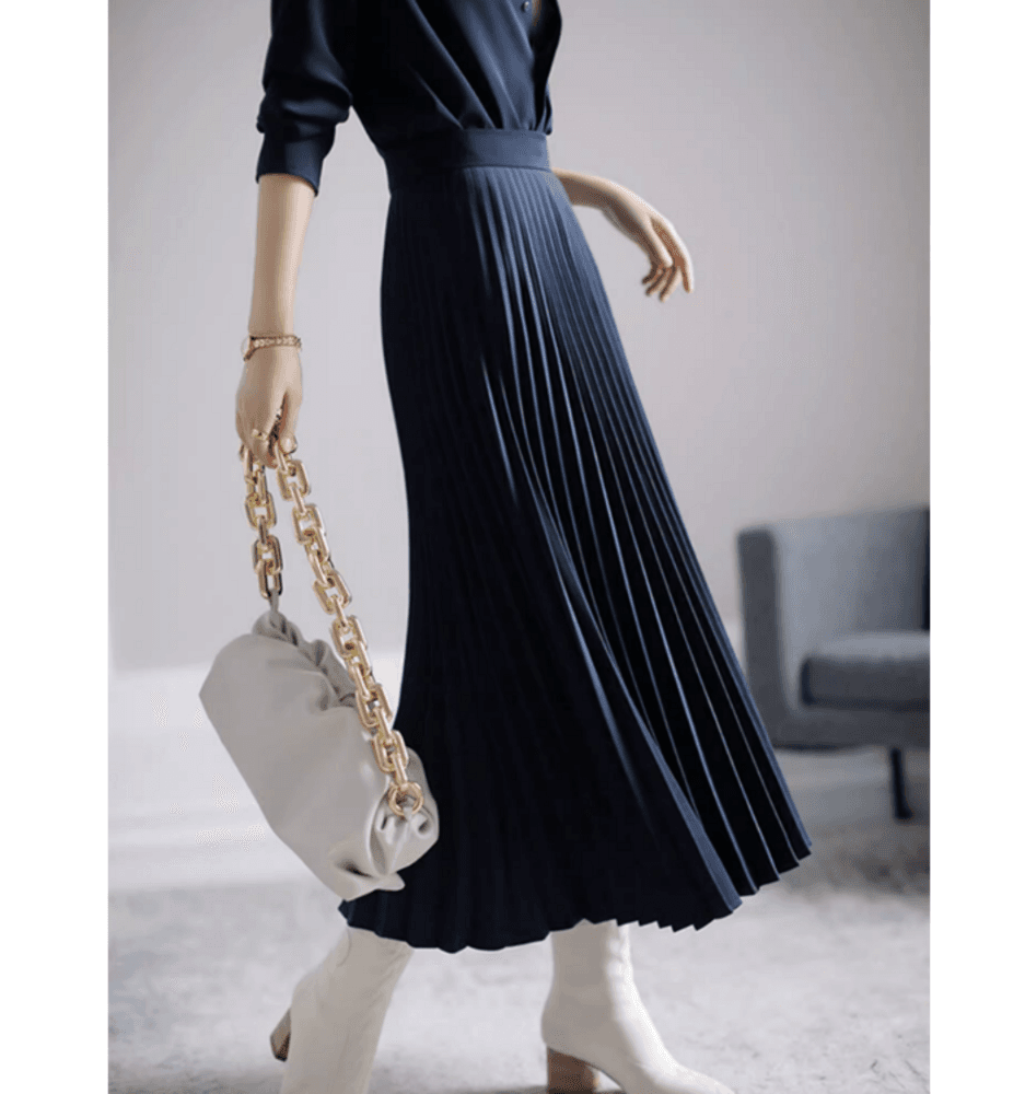 ブルベ冬服 長袖シャツプリーツワンピース