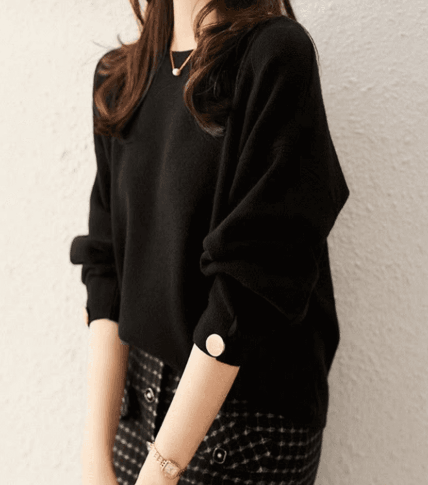 ブルベ夏/ブルベ冬服 クルーネック プルオーバーニット