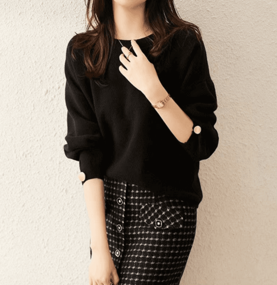 ブルベ夏/ブルベ冬服 クルーネック プルオーバーニット