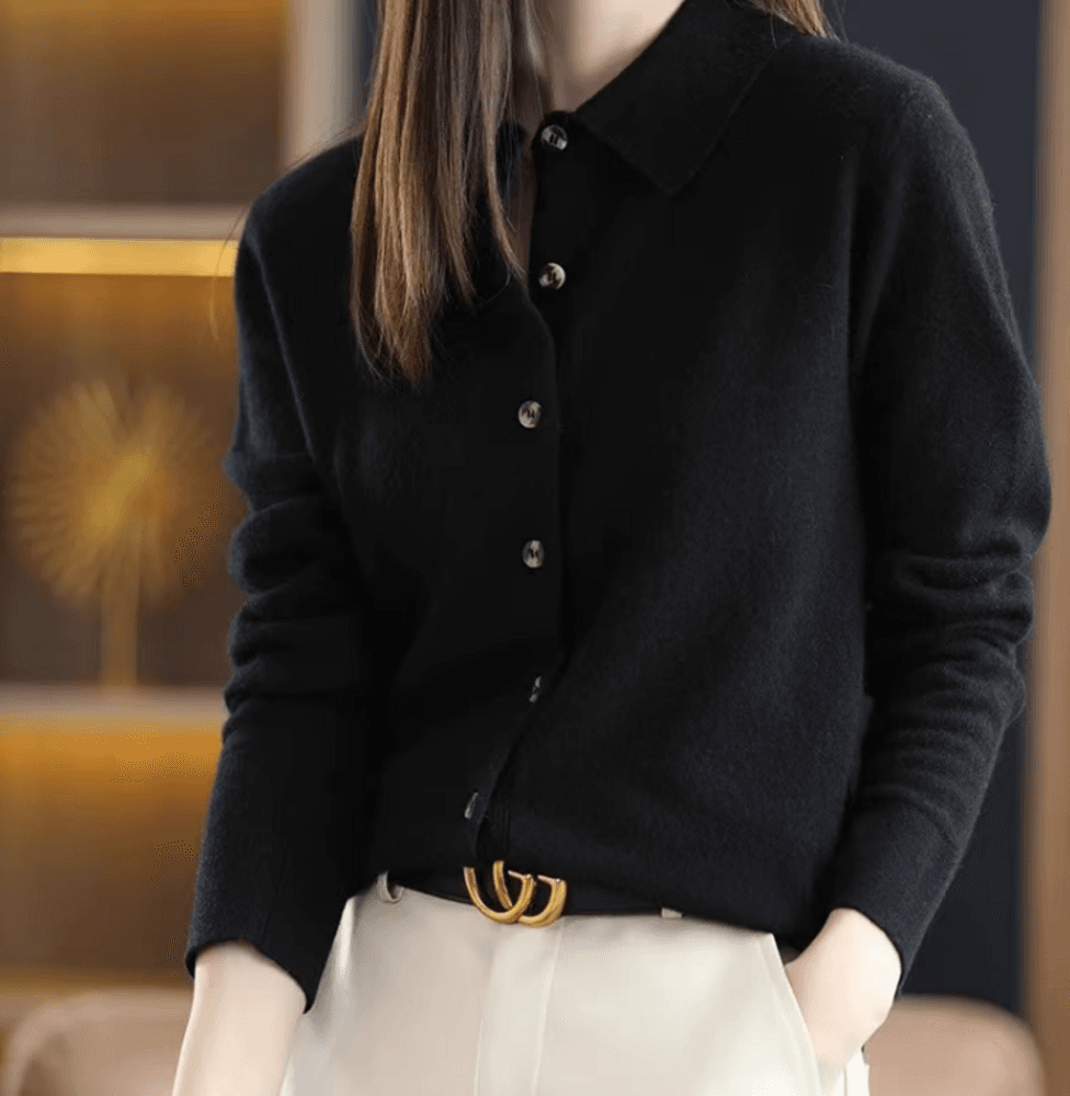 ブルベ夏/ブルベ冬服 襟付きニット