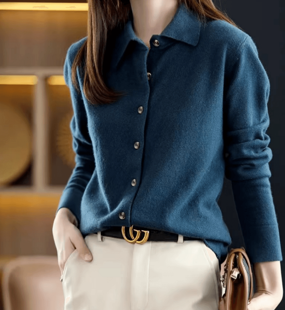 ブルベ夏/ブルベ冬服 襟付きニット