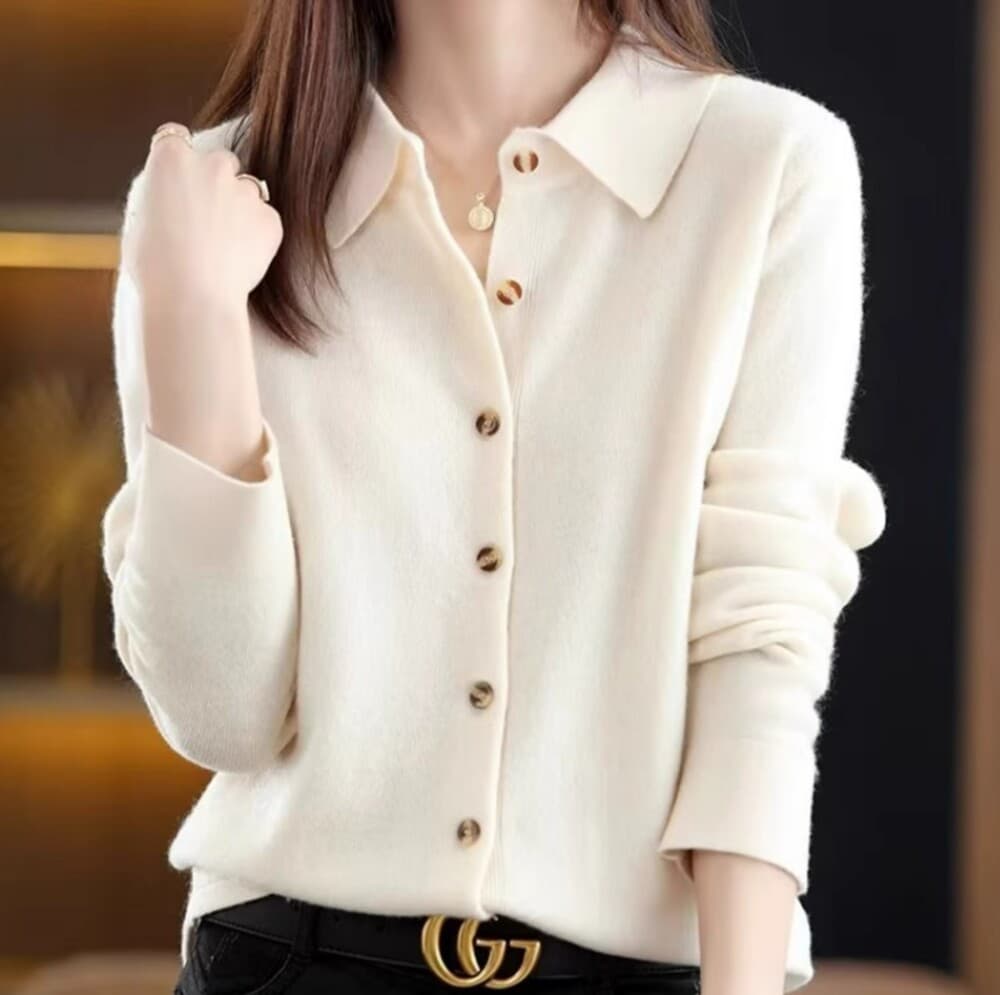 ブルベ夏/ブルベ冬服 襟付きニット