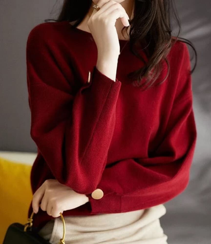 ブルベ夏/ブルベ冬服 クルーネック プルオーバーニット