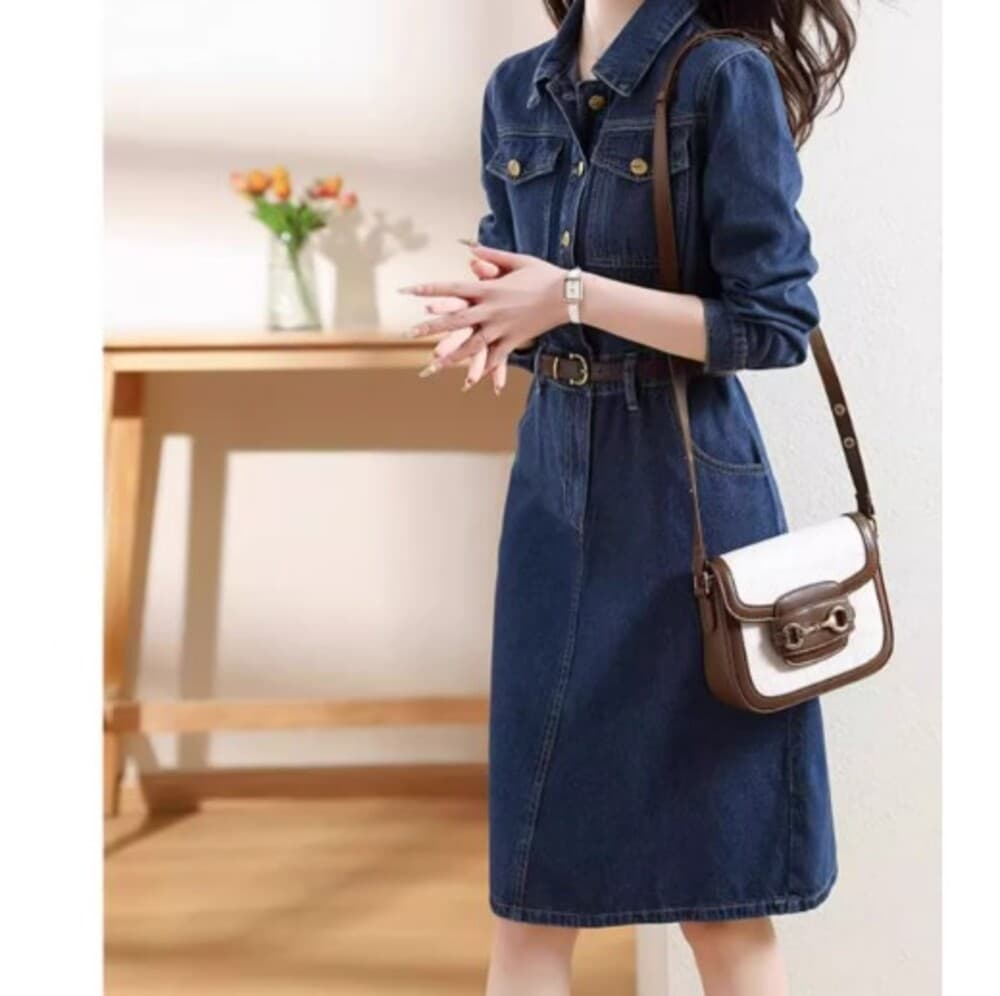 ブルベ冬服 デニムワンピース