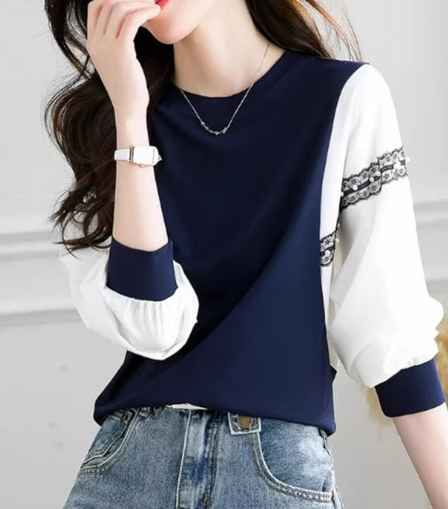 ブルベ冬服 レース切り替えトレーナー