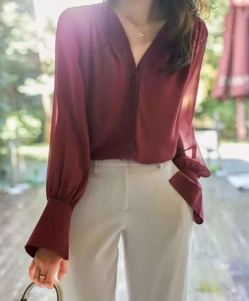 ブルベ冬服 ふんわりスリーブブラウス