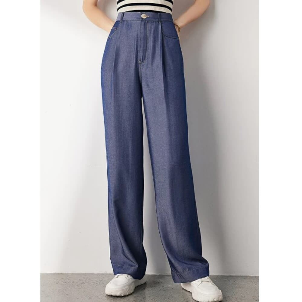 ブルベ夏服 ハイウエストワイド パンツ