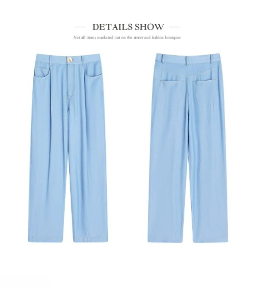 ブルベ夏服 ハイウエストワイド パンツ