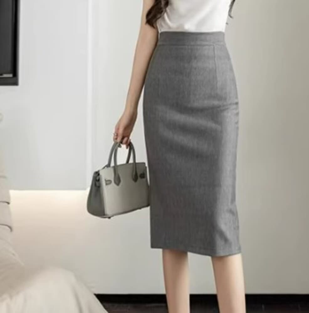 ブルベ夏/ブルベ冬服 タイトミドルスカート