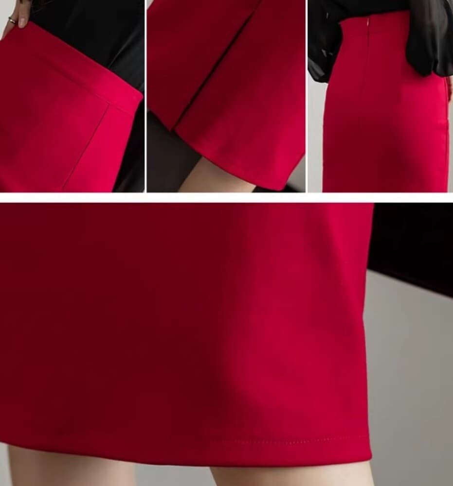 ブルベ夏/ブルベ冬服 タイトミドルスカート