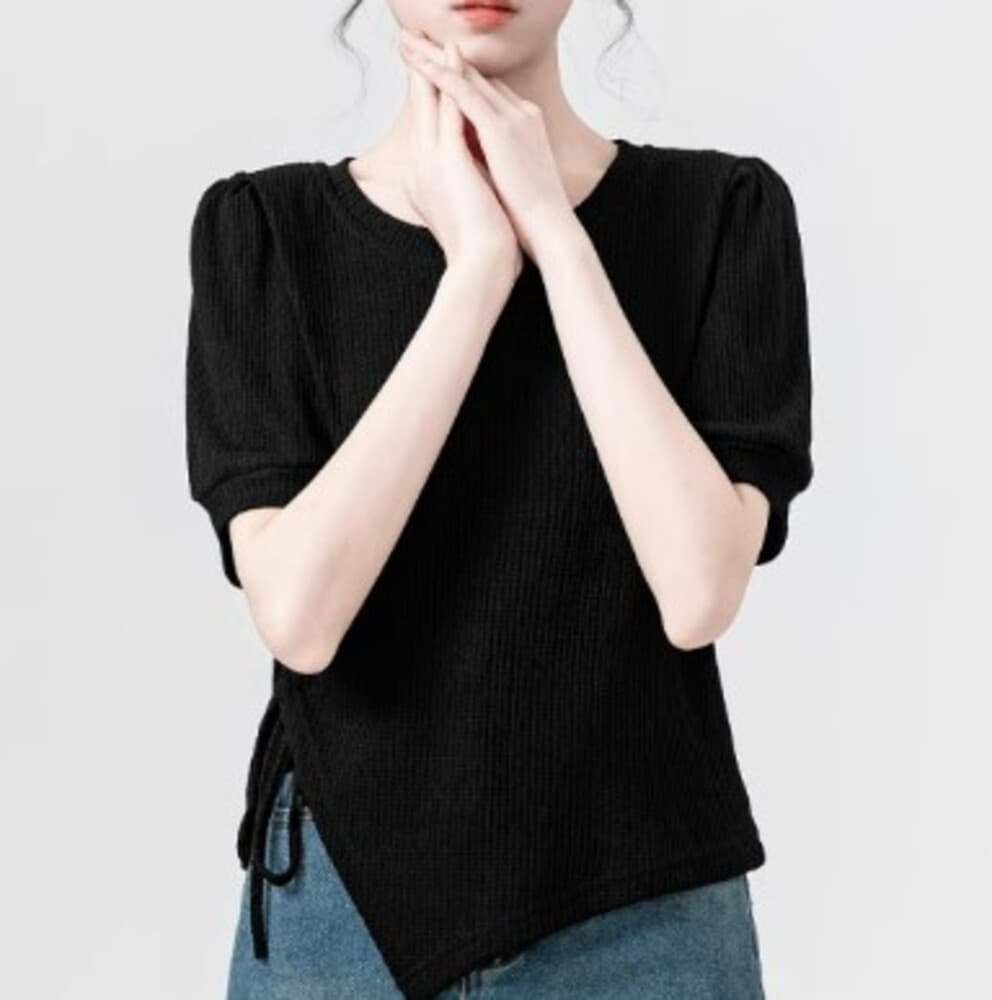 ブルベ夏服 アシンメトリー クロップドT