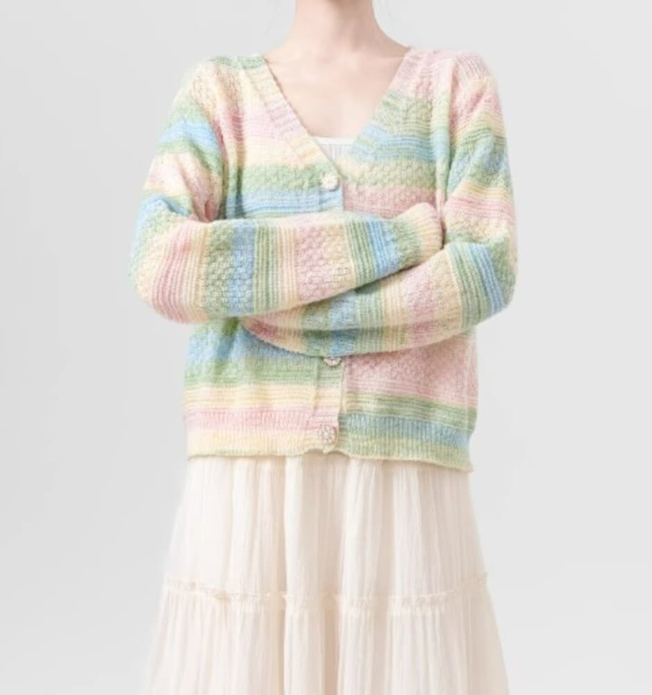 ブルベ夏服 スイート グラデーション サマーカーディガン