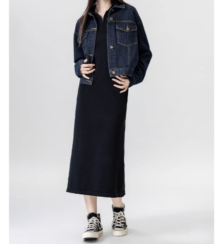 ブルベ冬服 ショート丈デニムGジャン