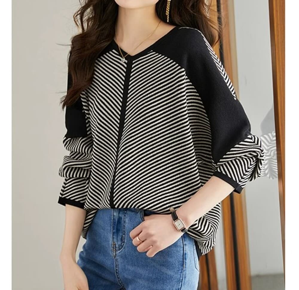 ブルベ夏/ブルベ冬服 切り替え長袖Tシャツ