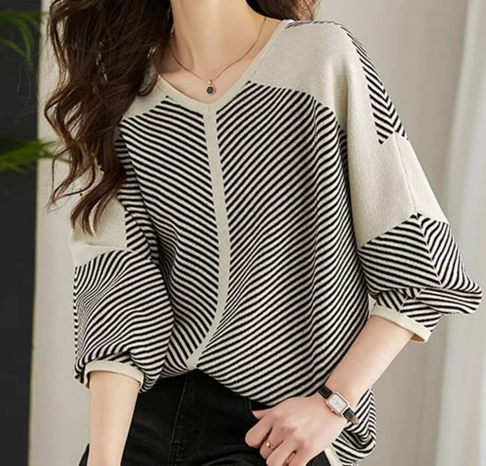 ブルベ夏/ブルベ冬服 切り替え長袖Tシャツ