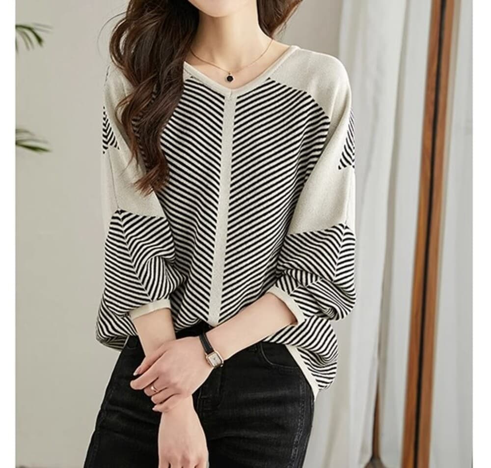 ブルベ夏/ブルベ冬服 切り替え長袖Tシャツ