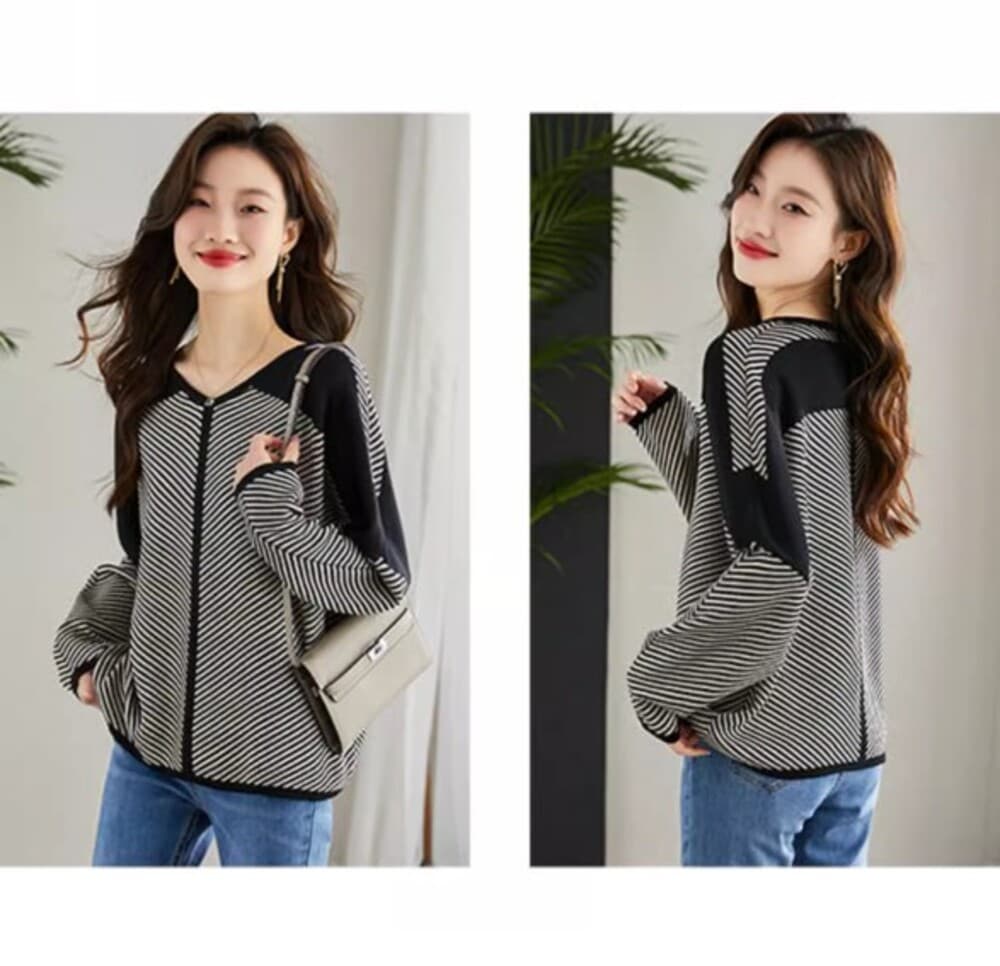 ブルベ夏/ブルベ冬服 切り替え長袖Tシャツ