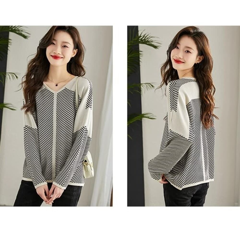 ブルベ夏/ブルベ冬服 切り替え長袖Tシャツ