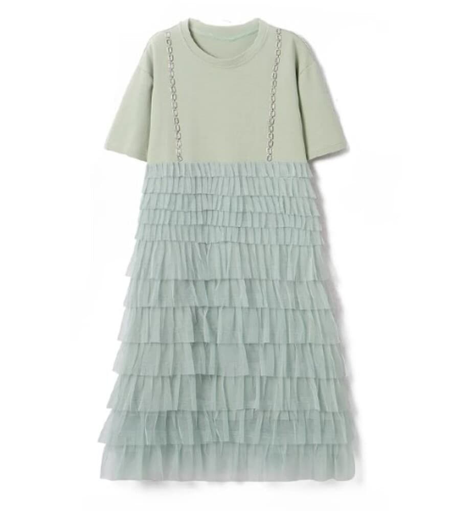 ブルベ夏服 Tシャツ レースワンピース