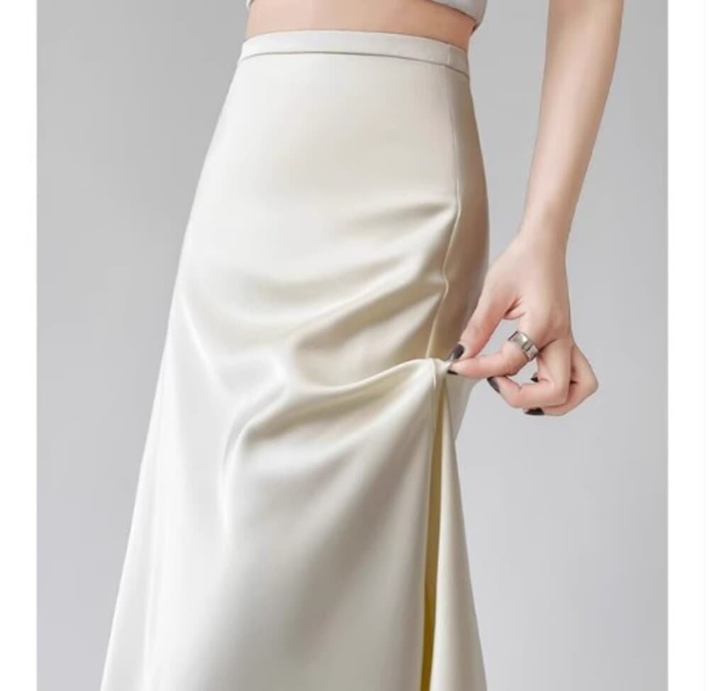 ブルベ夏/ブルベ冬服 サテンスカート