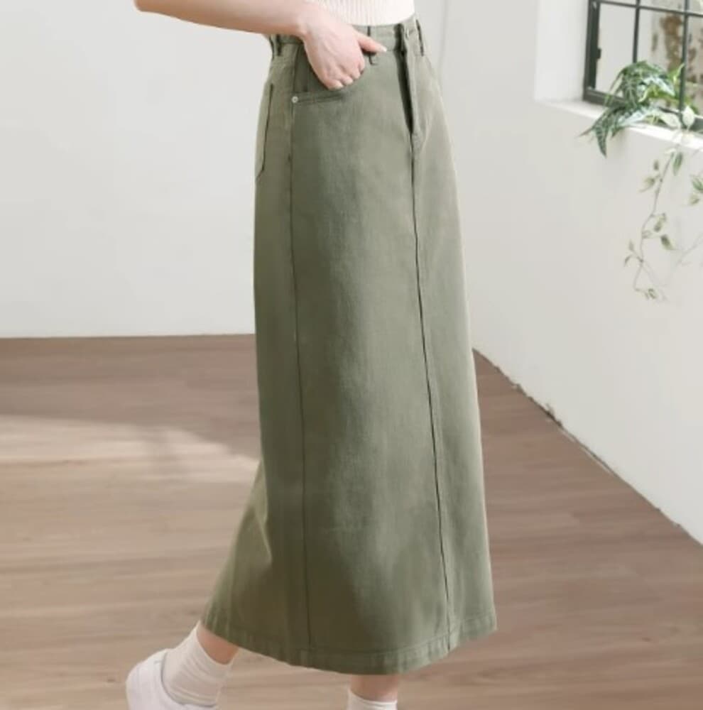 ブルベ夏/ブルベ冬服 デニムロングスカート