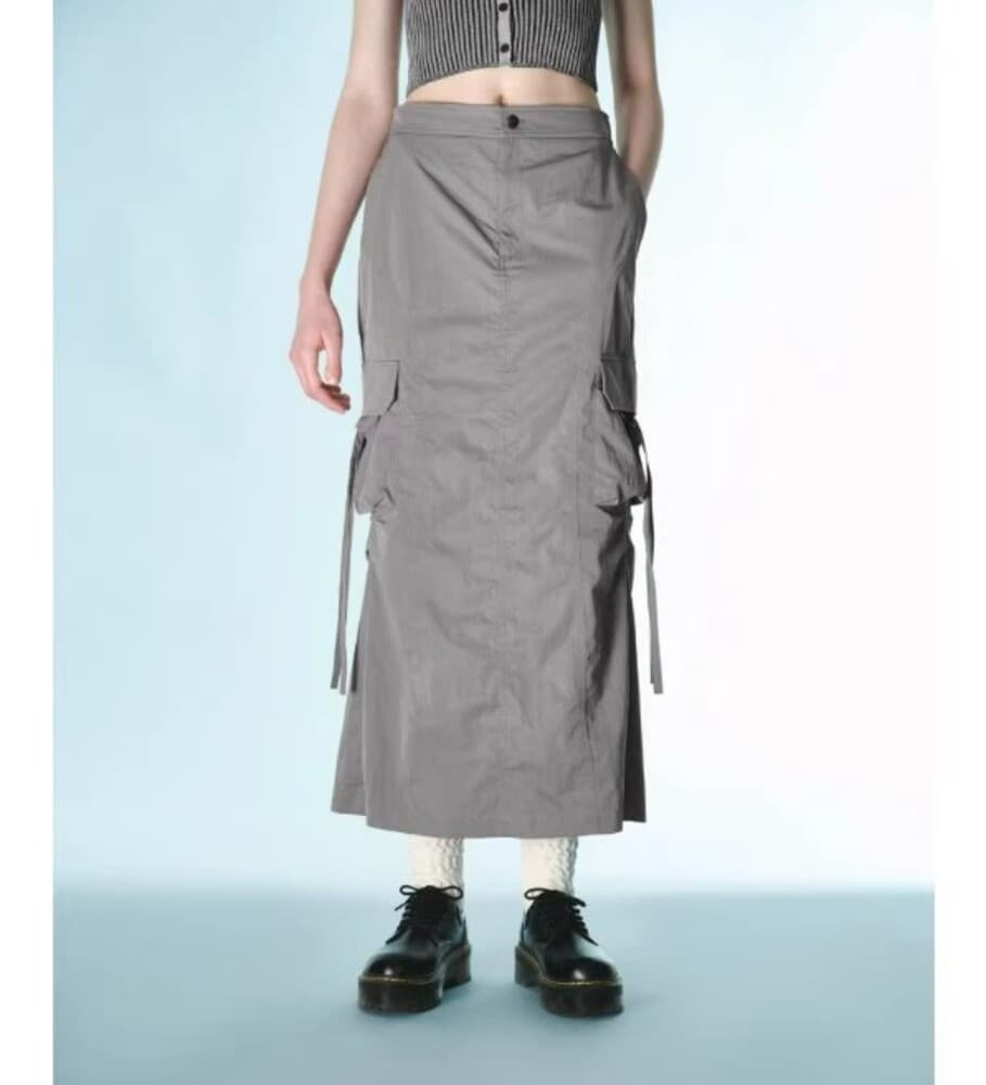 ブルベ夏/ブルベ冬服 カーゴロングスカート