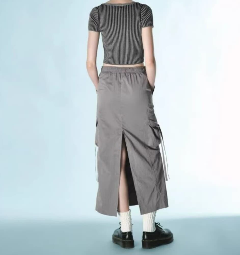 ブルベ夏/ブルベ冬服 カーゴロングスカート