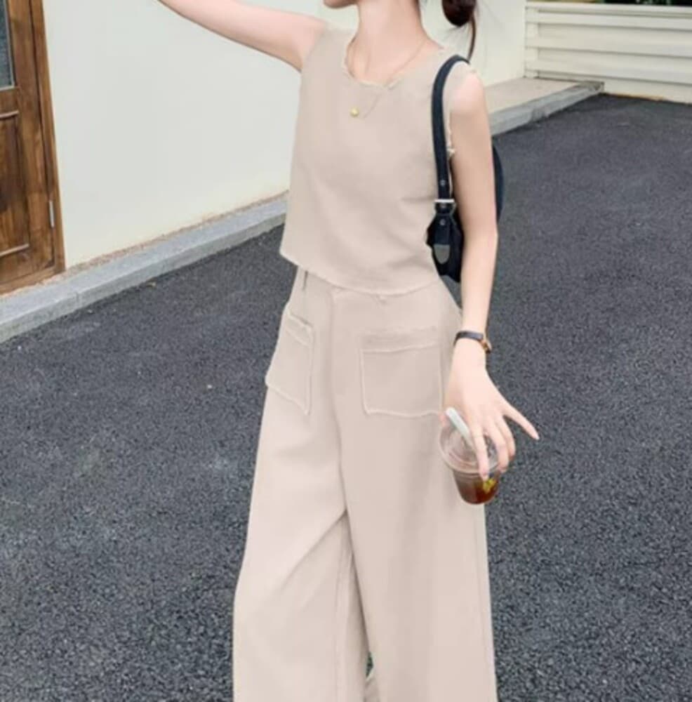 ブルベ夏服 ノースリーブデニム セットアップ