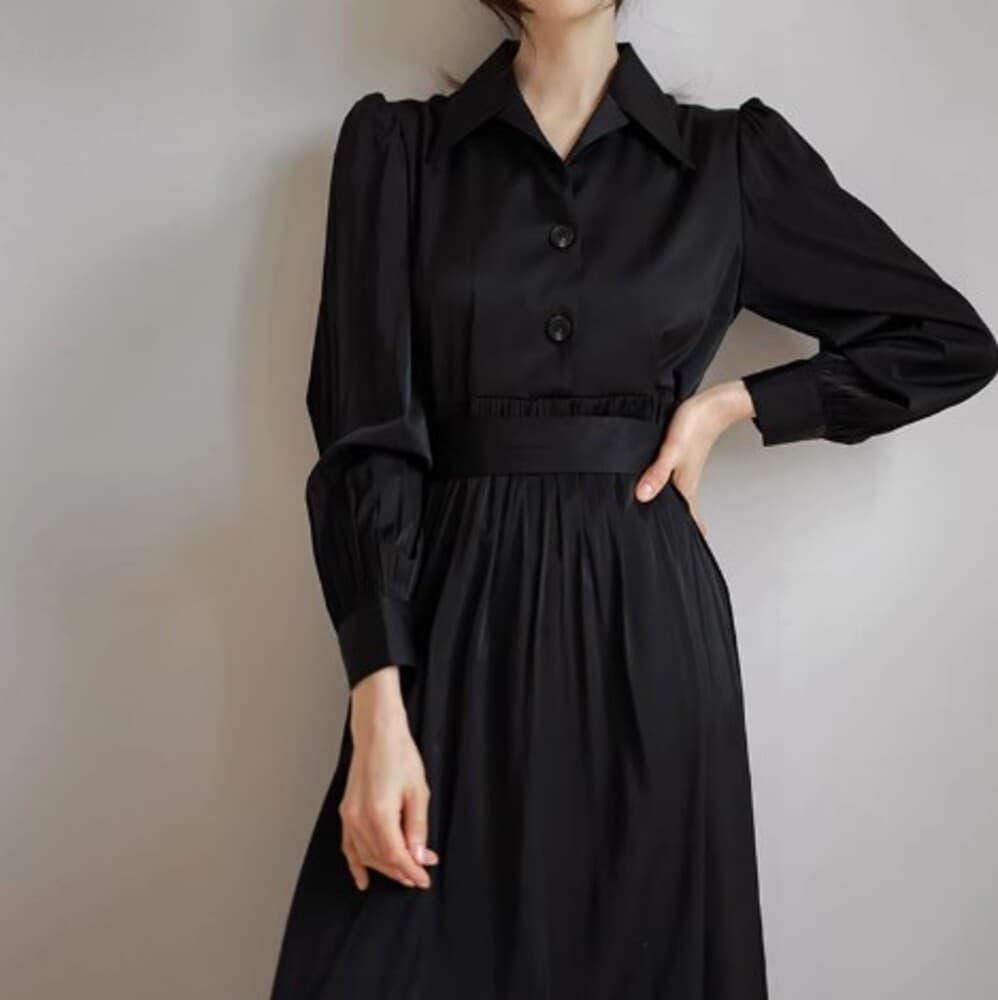 ブルベ冬服 シャツワンピース