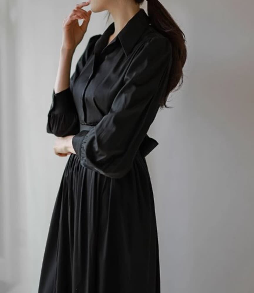 ブルベ冬服 シャツワンピース